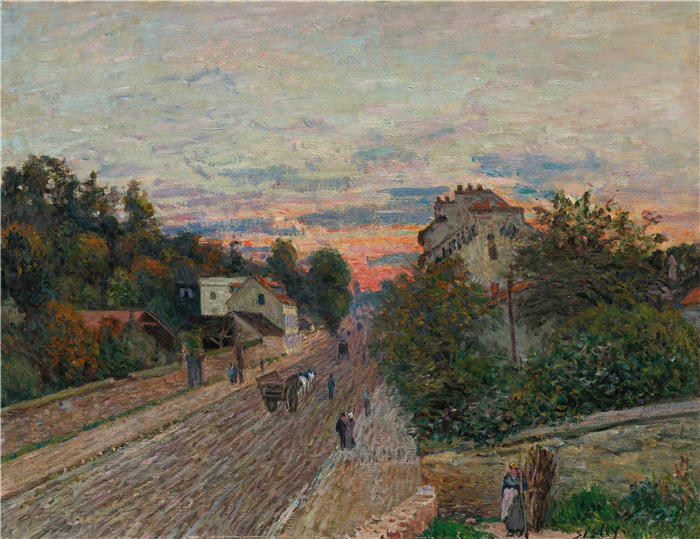 阿尔弗雷德·西斯利(Alfred Sisley,法国画家)高清作品-《凡尔赛大道1879 年)》