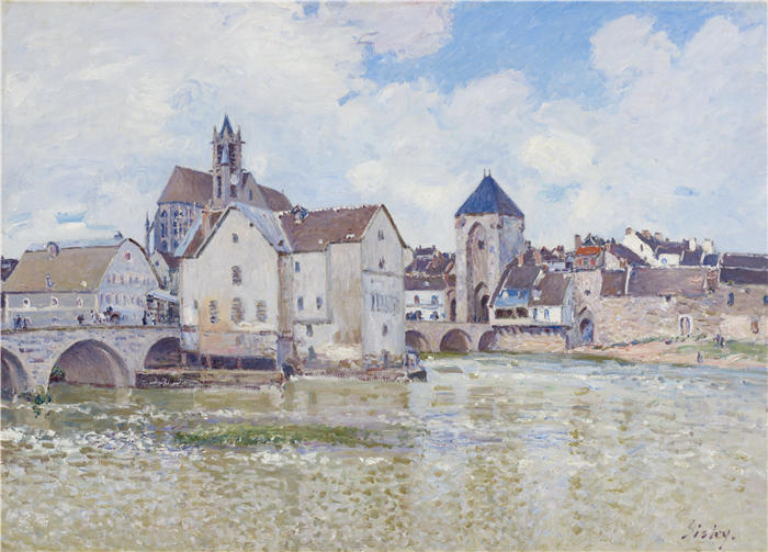 阿尔弗雷德·西斯利(Alfred Sisley,法国画家)高清作品-《勒庞德莫雷 (1888)》