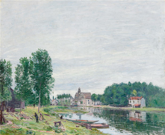阿尔弗雷德·西斯利(Alfred Sisley,法国画家)高清作品-《雨天(1892 年)》