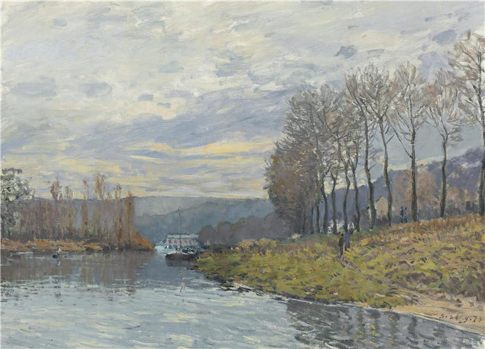阿尔弗雷德·西斯利(Alfred Sisley,法国画家)高清作品-《塞纳-布吉瓦尔 (1873)》