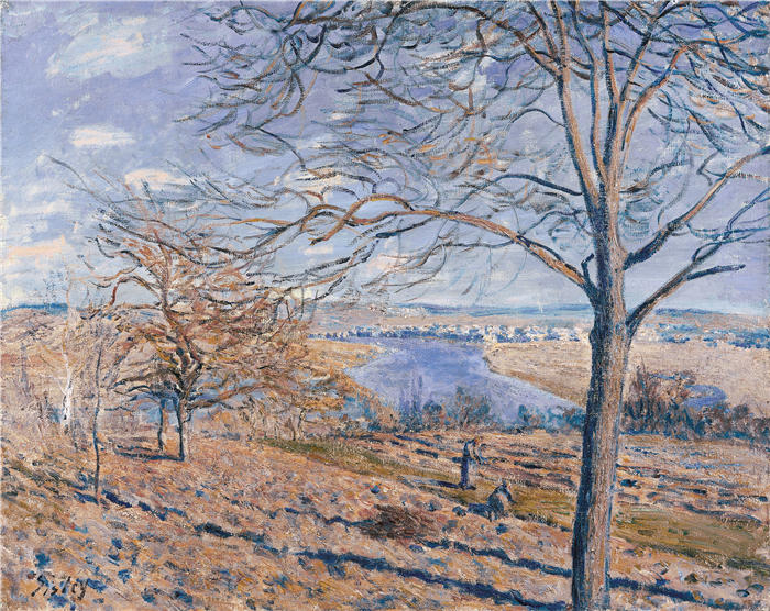 阿尔弗雷德·西斯利(Alfred Sisley,法国画家)高清作品-《秋天的影响(1881 年)》
