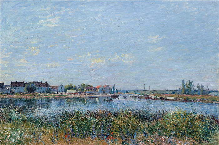 阿尔弗雷德·西斯利(Alfred Sisley,法国画家)高清作品-《圣马梅,《晨报》(1881 年)》