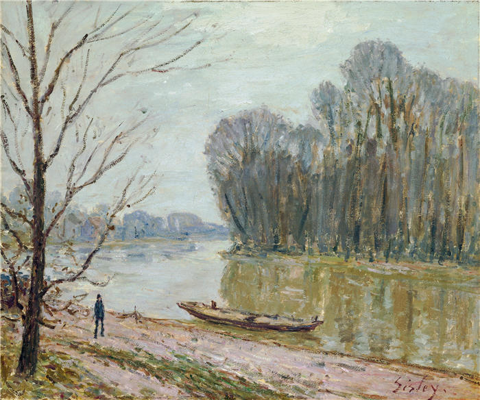 阿尔弗雷德·西斯利(Alfred Sisley,法国画家)高清作品-《卢瓦尔河 (1896)》