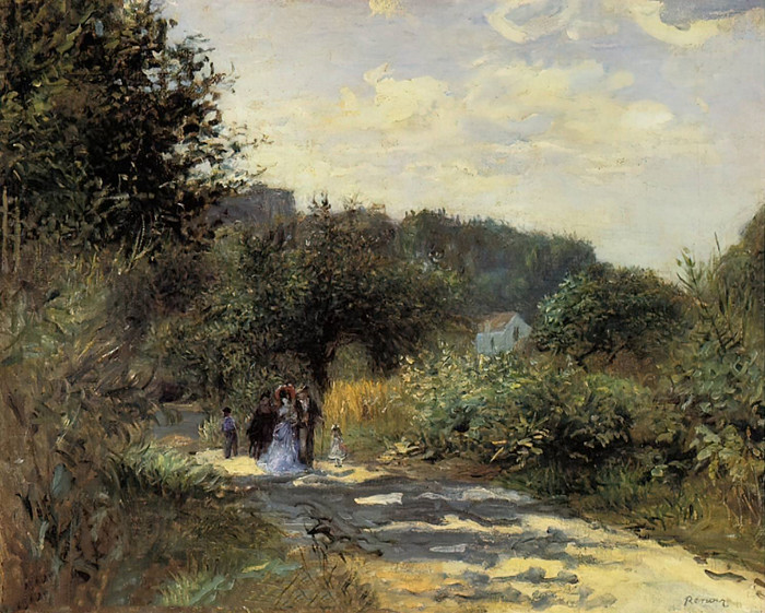 前500幅世界名画-《路维西安之路》 Pierre-Auguste Renoir - 布面油画