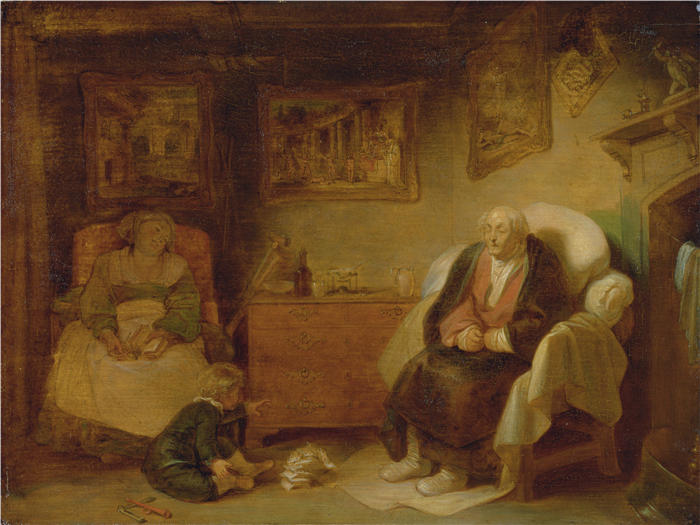 罗伯特·斯米尔克( Robert Smirke,英国画家)作品-人的七个时代-第二个孩子气,“随你喜欢”(1798 - 1801)