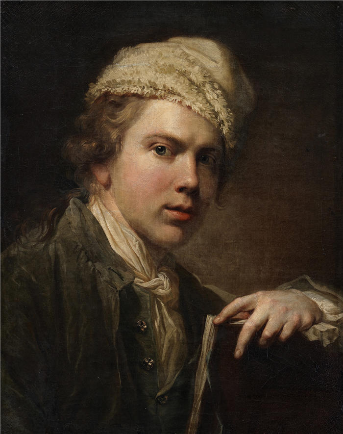 延斯·尤尔（Jens Juel，丹麦画家）高清作品-《自画像（1773 - 1774）》