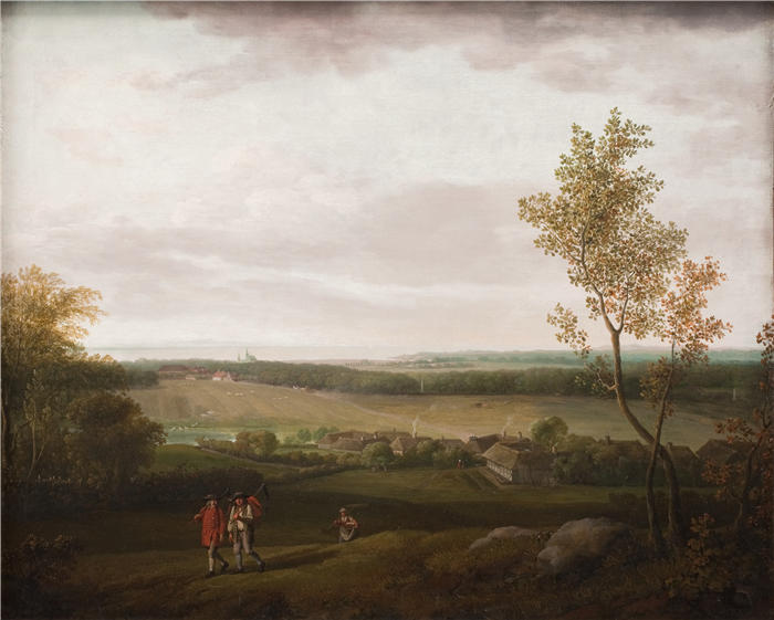 延斯·尤尔（Jens Juel，丹麦画家）高清作品-《乡村景观（1782 年）》