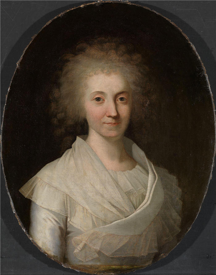 延斯·尤尔（Jens Juel，丹麦画家）高清作品-《马伦·朱尔肖像（1780年代）》