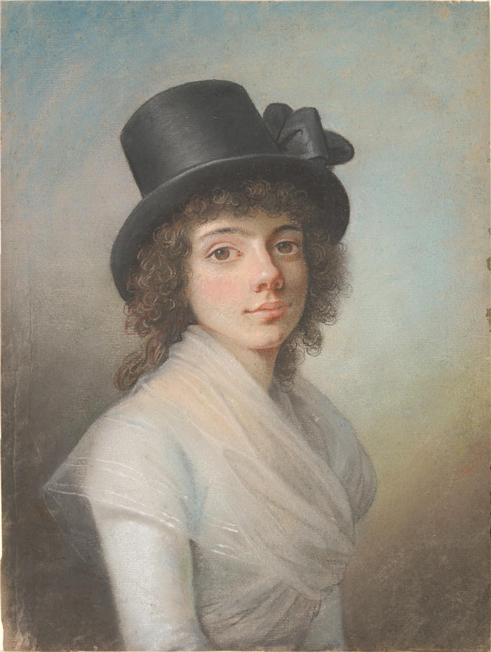 延斯·尤尔（Jens Juel，丹麦画家）高清作品-《彼得罗内拉·科尼利亚·罗梅林肖像（约1792年） 》