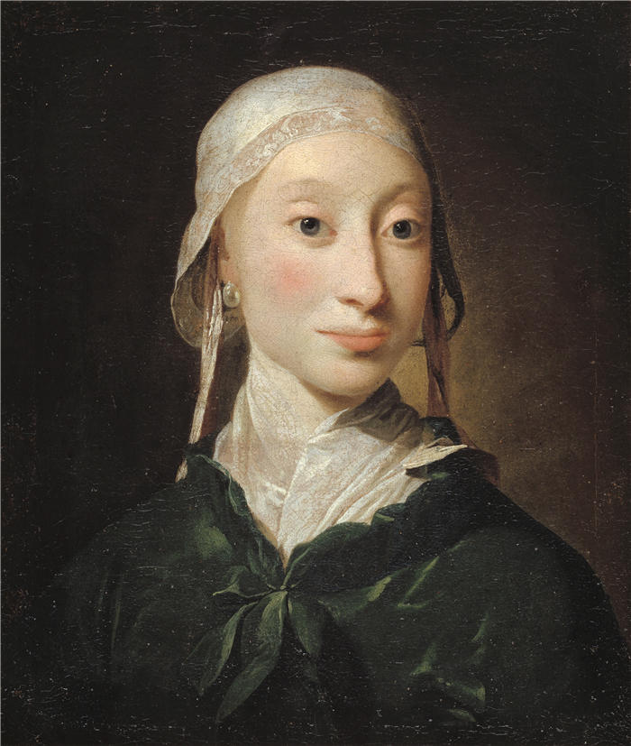 延斯·尤尔（Jens Juel，丹麦画家）高清作品-《荷斯坦女孩 (1766 – 1767)》