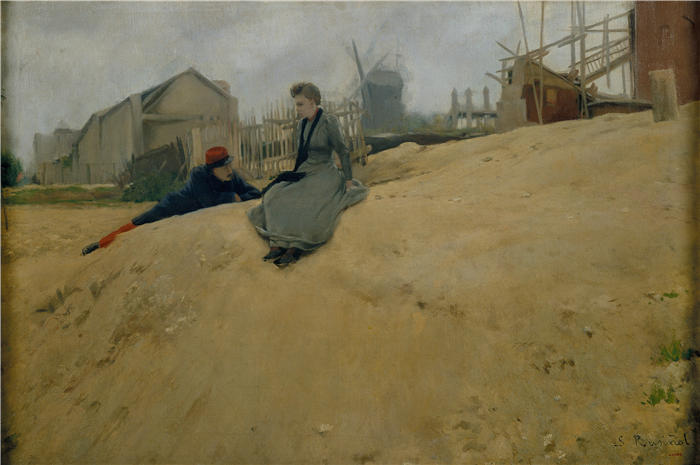 圣地亚哥·鲁西尼奥尔（Santiago Rusiñol，西班牙画家）高清作品-《战役 (1891)》