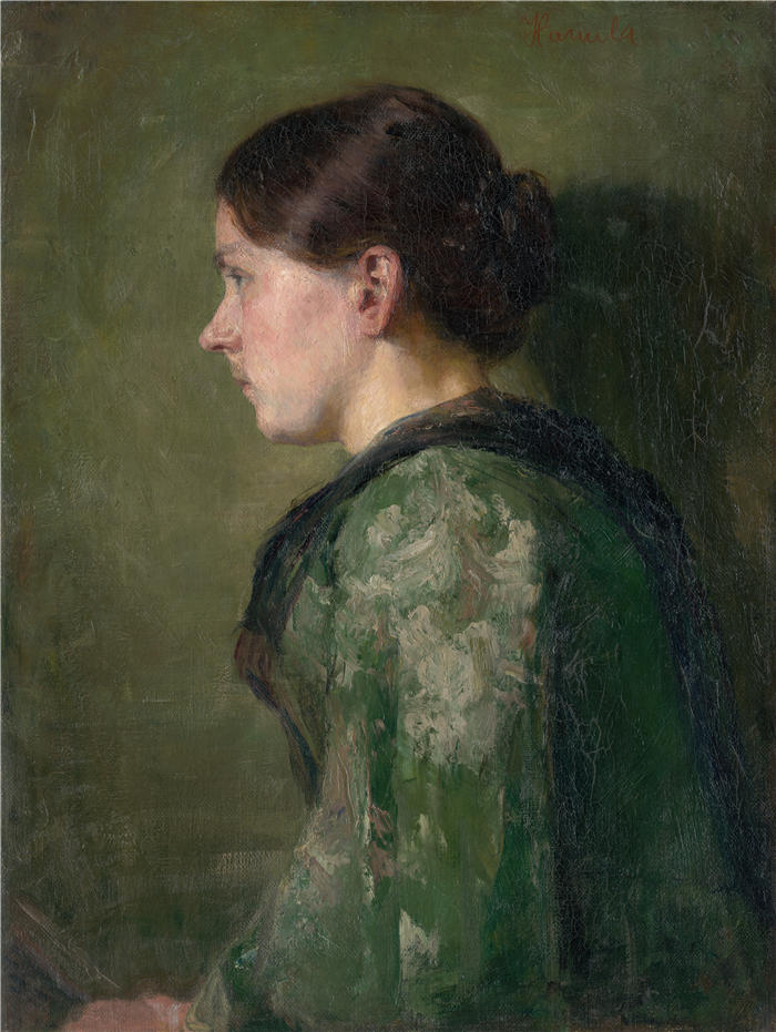 约瑟夫·哈努拉（Jozef Hanula，斯洛伐克画家）高清作品-《沉思 (1897)》