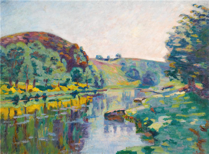 让·巴蒂斯特·阿曼德·纪尧姆（Jean Baptiste Armand Guillaumin，法国画家）高清作品-《拉罗什回声酒店》