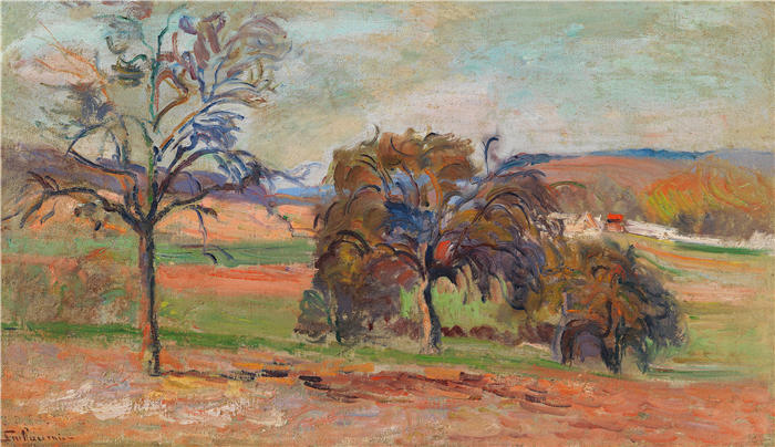 让·巴蒂斯特·阿曼德·纪尧姆(Jean Baptiste Armand Guillaumin,法国画家)高清作品-《森林景观(1890)》