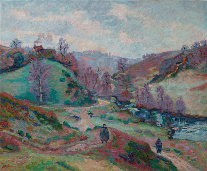 让·巴蒂斯特·阿曼德·纪尧姆（Jean Baptiste Armand Guillaumin，法国画家）高清作品-《沙罗桥，中空（约1898年）》