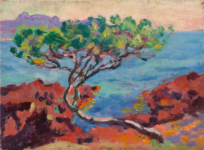 让·巴蒂斯特·阿曼德·纪尧姆（Jean Baptiste Armand Guillaumin，法国画家）高清作品-《佩萨奇海事》