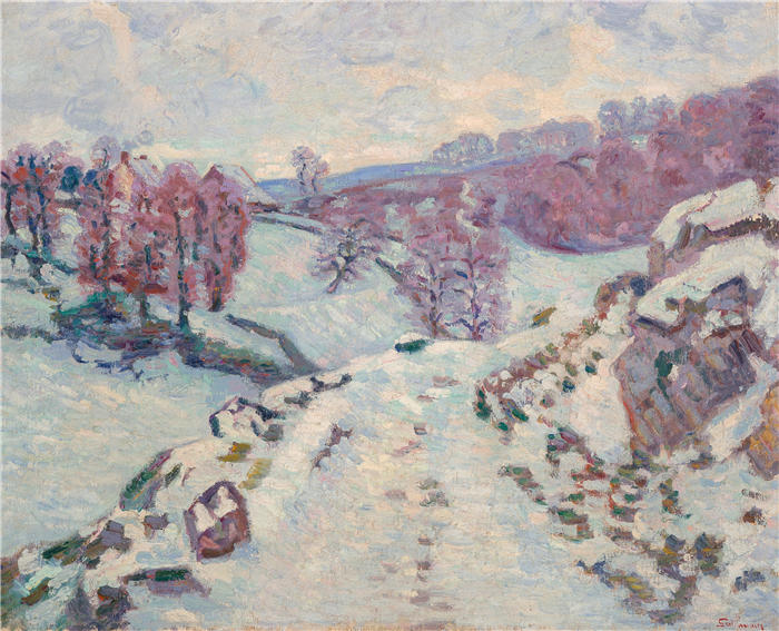 让·巴蒂斯特·阿曼德·纪尧姆(Jean Baptiste Armand Guillaumin,法国画家)高清作品-《尼格(约 1890 年)》
