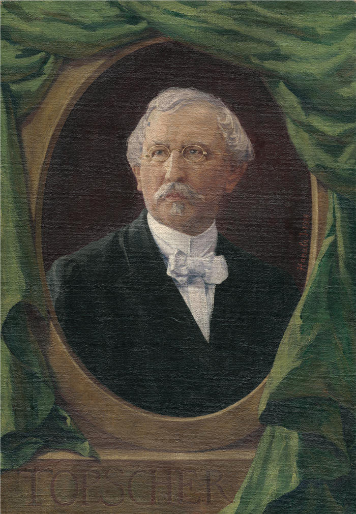 约瑟夫·哈努拉（Jozef Hanula，斯洛伐克画家）高清作品-《一个男人的肖像（1918）》
