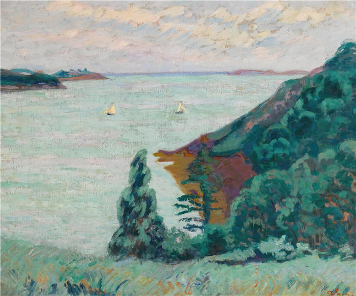 让·巴蒂斯特·阿曼德·纪尧姆（Jean Baptiste Armand Guillaumin，法国画家）高清作品-《圣瑟万（约1895年）》