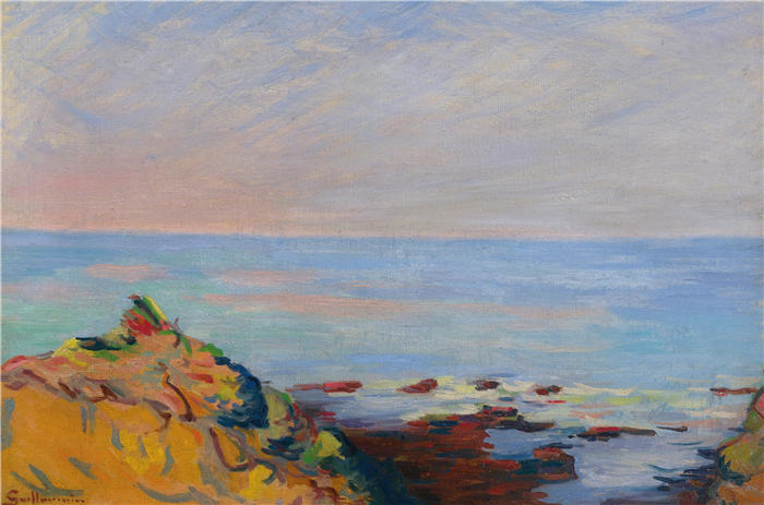 让·巴蒂斯特·阿曼德·纪尧姆（Jean Baptiste Armand Guillaumin，法国画家）高清作品-《滨海圣宫 (1902)》