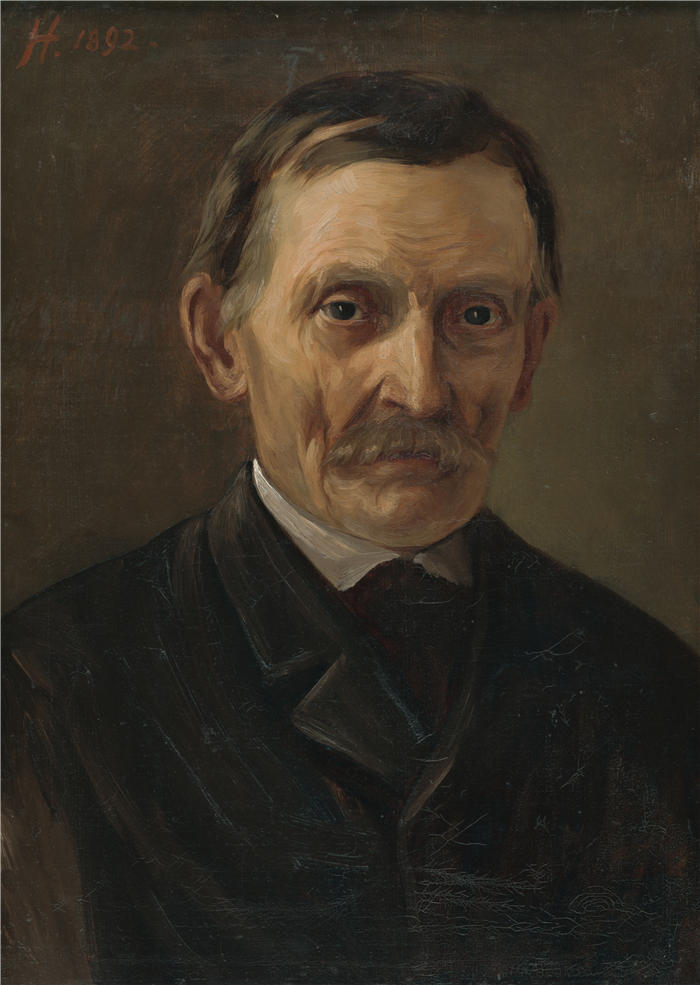 约瑟夫·哈努拉（Jozef Hanula，斯洛伐克画家）高清作品-《我的父亲 (1892)》
