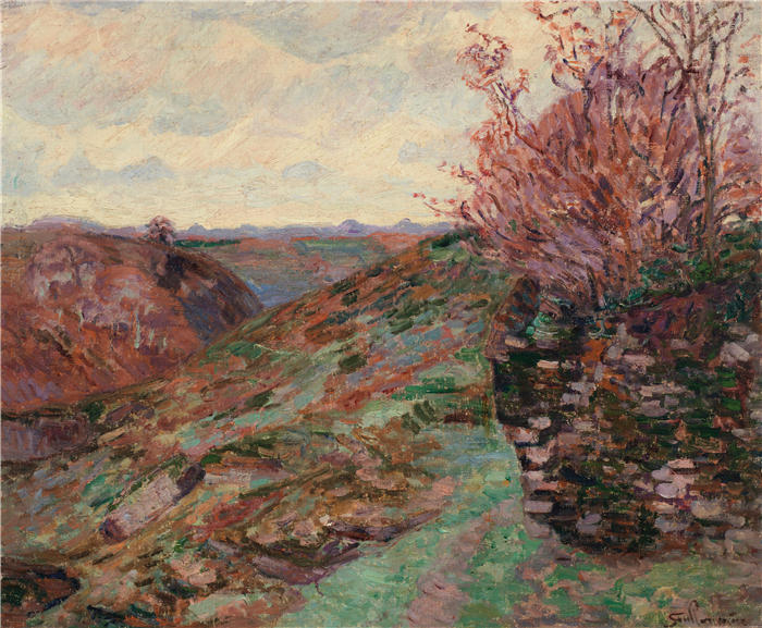 让·巴蒂斯特·阿曼德·纪尧姆（Jean Baptiste Armand Guillaumin，法国画家）高清作品-《佩萨奇（加利福尼亚州，1912年）》