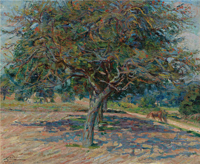 让·巴蒂斯特·阿曼德·纪尧姆（Jean Baptiste Armand Guillaumin，法国画家）高清作品-《法国的树木（1878年）》