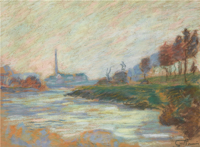 让·巴蒂斯特·阿曼德·纪尧姆(Jean Baptiste Armand Guillaumin,法国画家)高清作品-《法兰西岛(1885 年)》