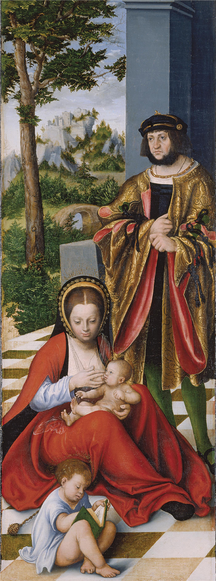 老卢卡斯·克拉纳赫（Lucas Cranach the Elder，德国画家）高清作品-《Mary Cleophas 和 Alphaeus和他们的两个儿子（1509 年）》