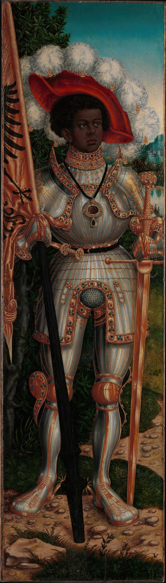老卢卡斯·克拉纳赫(Lucas Cranach the Elder,德国画家)高清作品-《圣莫里斯(约 1520–25 年)》