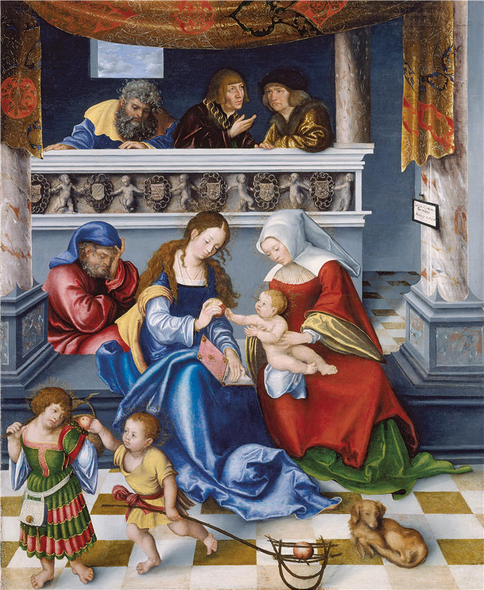 老卢卡斯·克拉纳赫(Lucas Cranach the Elder,德国画家)高清作品-《神圣的血缘关系(1509)》