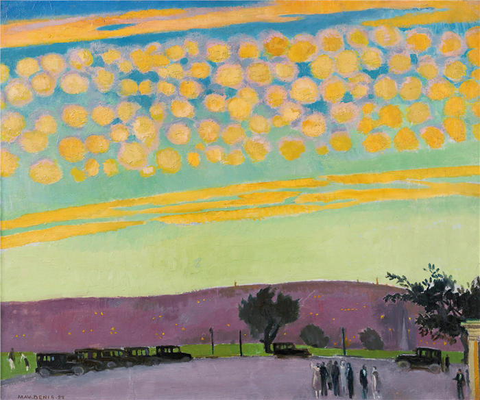 莫里斯·丹尼斯（Maurice Denis，法国画家）高清作品-《匹兹堡日落（1927）》