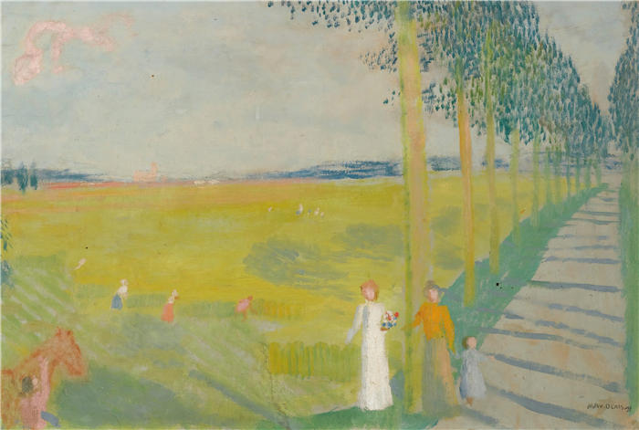 莫里斯·丹尼斯（Maurice Denis，法国画家）高清作品-《坎帕涅学院（1897年）》