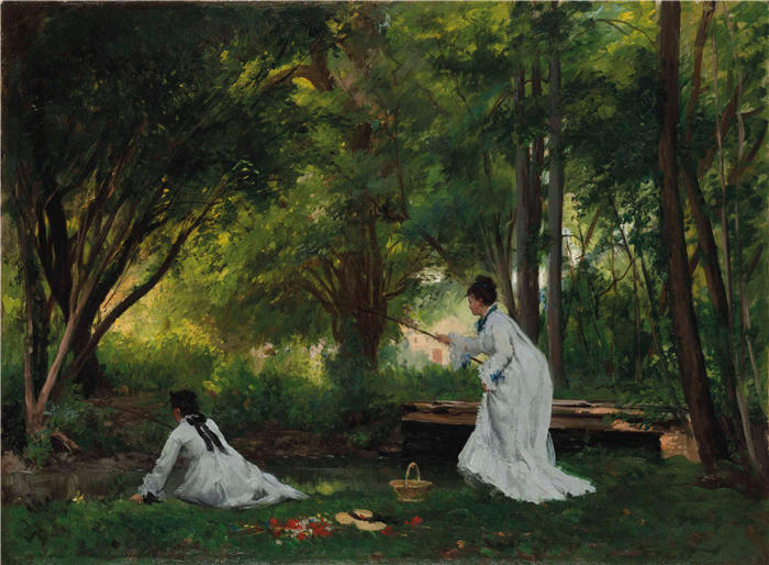 维克多·加布里埃尔·吉尔伯特(Victor Gabriel Gilbert,法国画家)高清作品-《桃子》