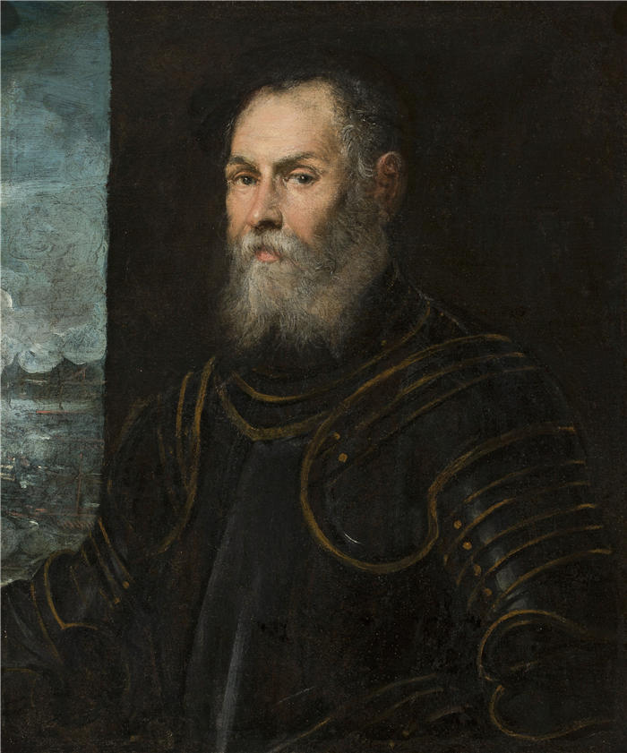 雅各布·丁托列托(Jacopo Tintoretto,意大利画家)高清作品-《威尼斯海军上将的肖像》