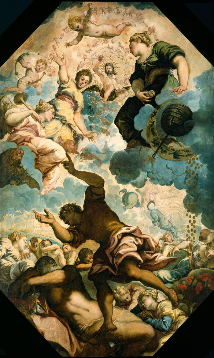 雅各布·丁托列托(Jacopo Tintoretto,意大利画家)高清作品-《人的梦想(16世纪中叶)》
