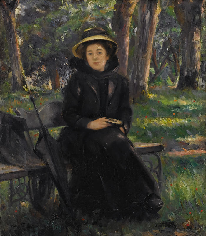 维克多·加布里埃尔·吉尔伯特（Victor Gabriel Gilbert，法国画家）高清作品-《维克多·吉尔伯特夫人 (1902)》