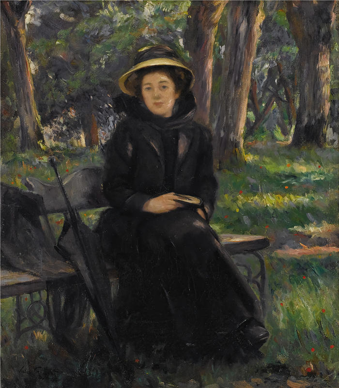 维克多·加布里埃尔·吉尔伯特(Victor Gabriel Gilbert,法国画家)高清作品-《维克多·吉尔伯特夫人 (1902)》