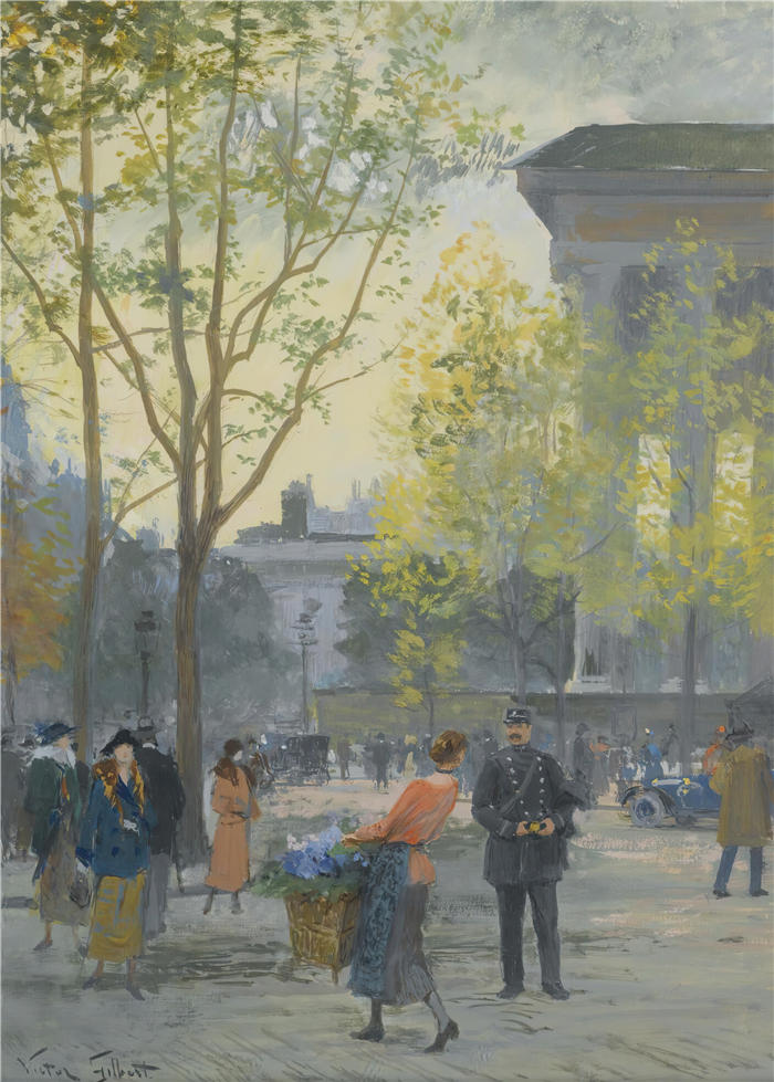 维克多·加布里埃尔·吉尔伯特(Victor Gabriel Gilbert,法国画家)高清作品-《玛德琳》