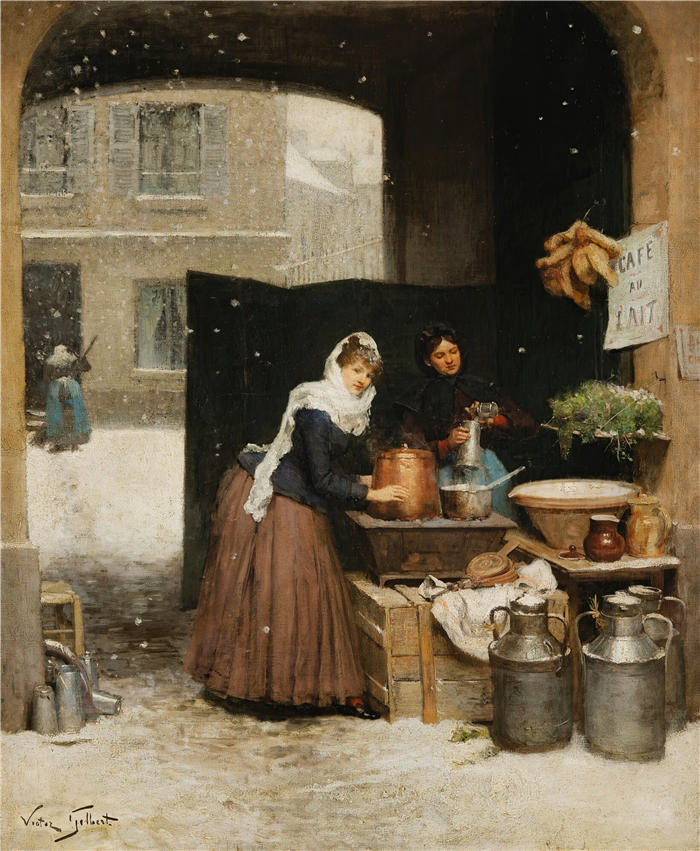 维克多·加布里埃尔·吉尔伯特（Victor Gabriel Gilbert，法国画家）高清作品-《冬眠》
