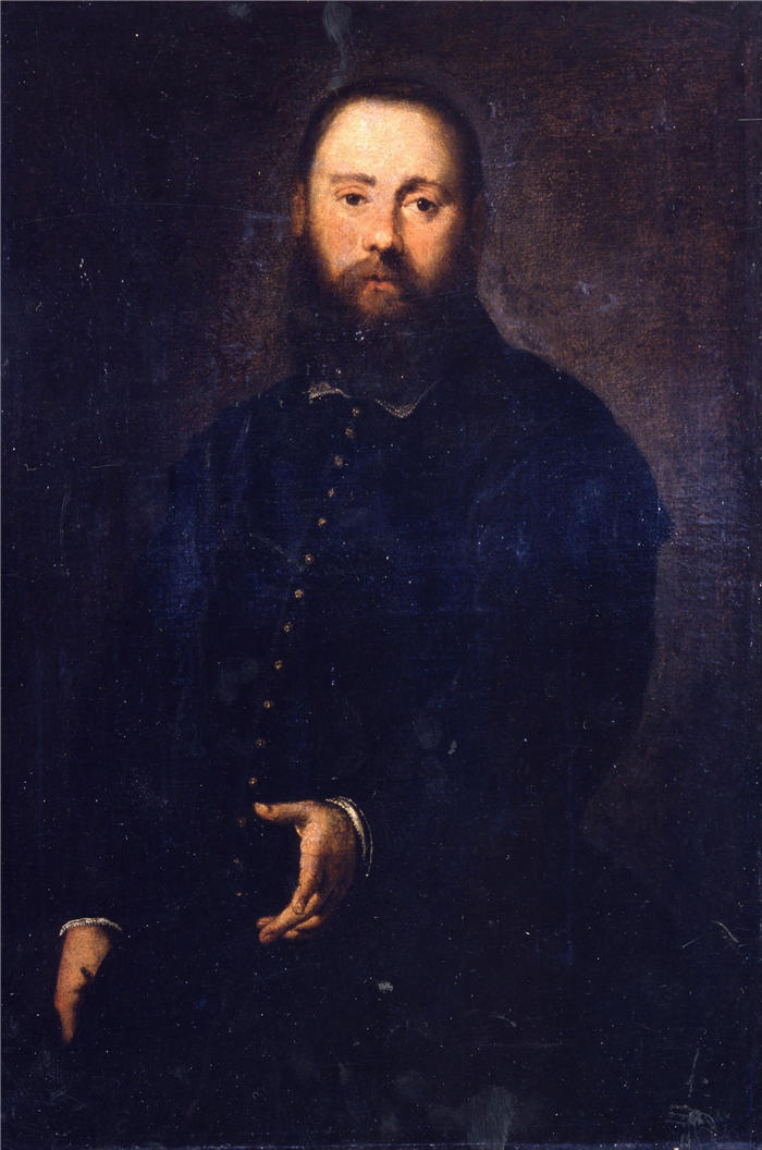 雅各布·丁托列托（Jacopo Tintoretto，意大利画家）高清作品-《绅士肖像 （1555）》