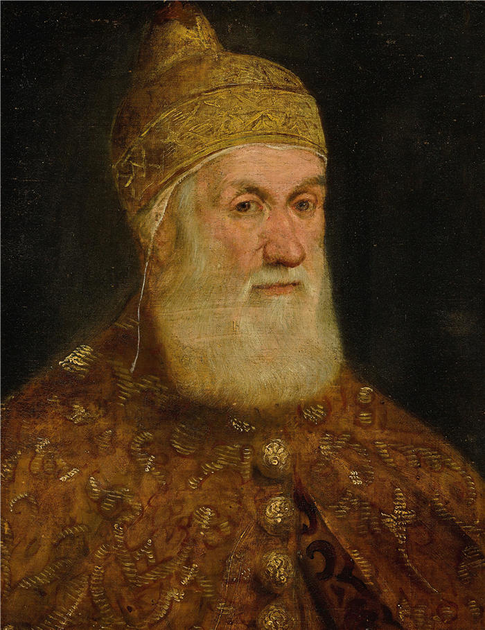 雅各布·丁托列托（Jacopo Tintoretto，意大利画家）高清作品-《总督 Girolamo Priuli 的肖像》