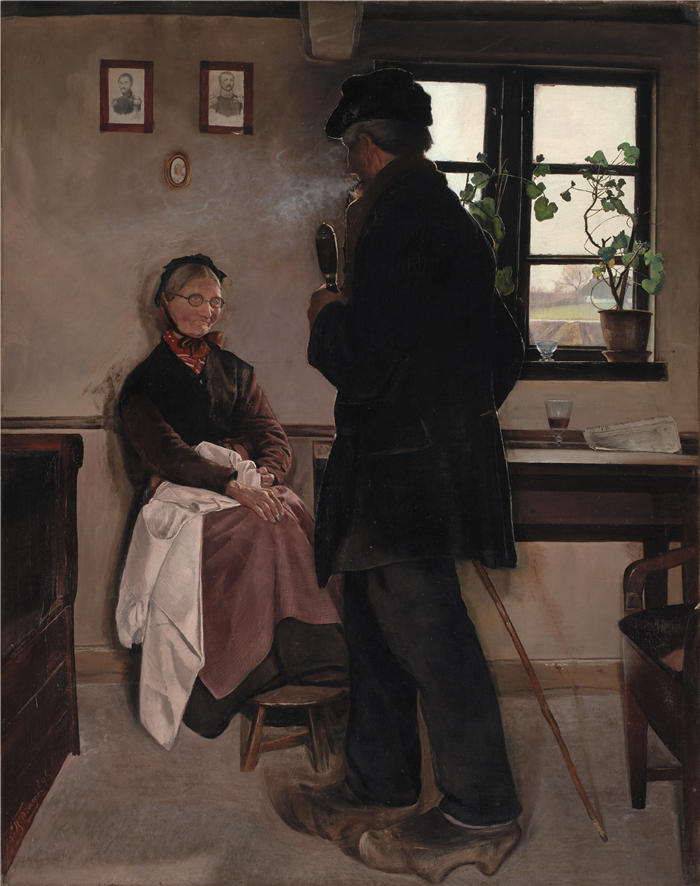 劳里茨·安徒生·瑞(Laurits Andersen Ring，丹麦画家)高清作品-《小股东，西兰 (1898)》