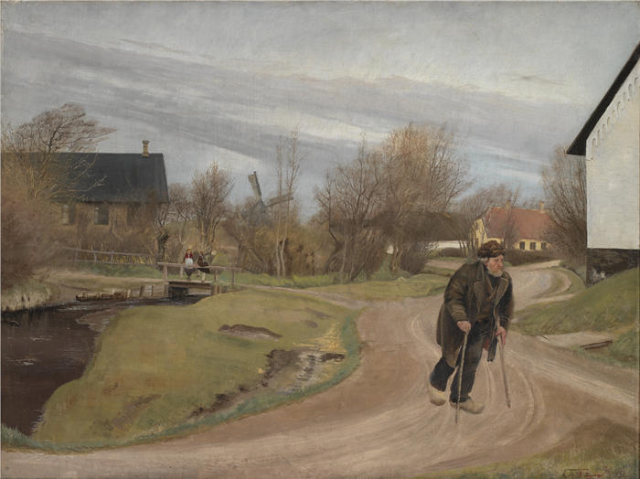 劳里茨·安徒生·瑞(Laurits Andersen Ring，丹麦画家)高清作品-《日德兰半岛哈尔斯的春天（1892 年）》