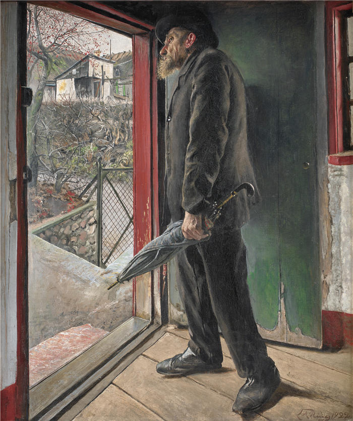 劳里茨·安徒生·瑞(Laurits Andersen Ring，丹麦画家)高清作品-《雨停了吗 (1​​922)》