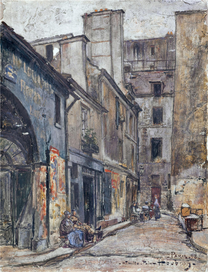 弗雷德里克·胡布隆 (Frédéric Houbron ,法国画家)-《La rue Taille-Pain (1898)》