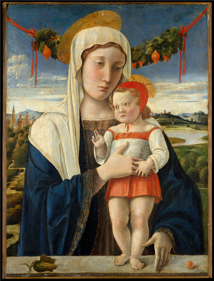 乔凡尼·贝里尼(Giovanni Bellini，意大利，1430-1516 年）-麦当娜和孩子油画 1470年