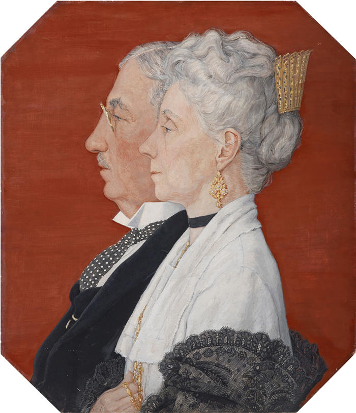 杜尔·弗里德利（Durr Friedley，美国画家）-弗里德利夫妇 (1925)