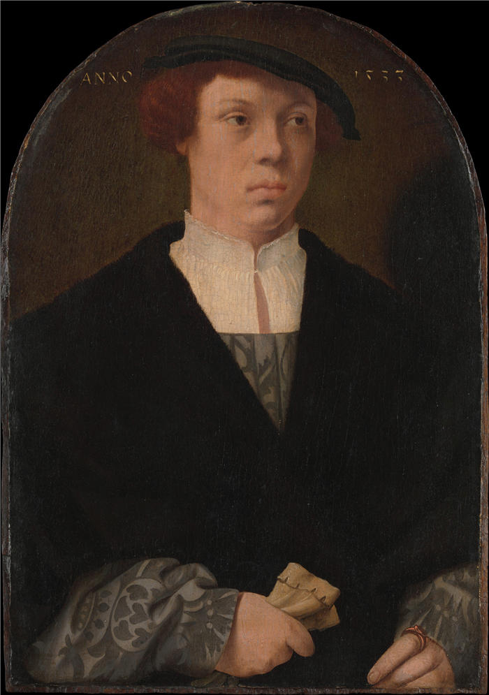 老巴塞尔·布鲁因（Barthel Bruyn the Elder，德国画家）高清作品-《男人的肖像（1533）》