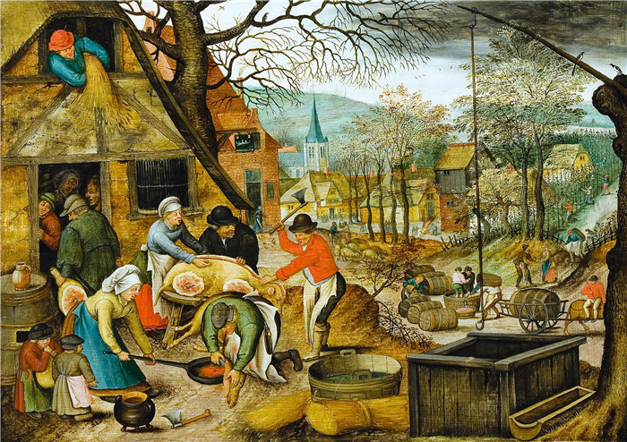 小彼得·勃鲁盖尔(Pieter Brueghel the Younger)-四个季节,秋天